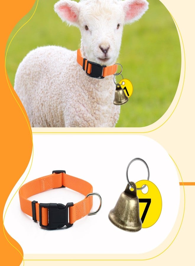 ETCYAOXIN 12-Pack Goat Collars with Bells and Numbered Tags,Adjustable Nylon Grazing Collars with Copper Bells,Find Your Farm Animals Fast! Suitable for Small Farm Animals Including Goats,Sheep,Cows - Image 5